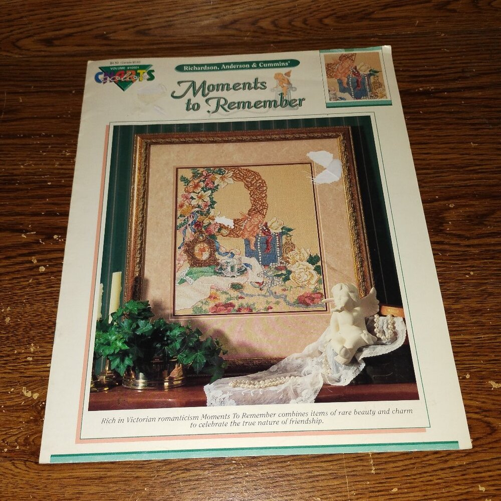 Moments to Remember Counted Cross Stitch Leaflet (Color Charts, 1990)